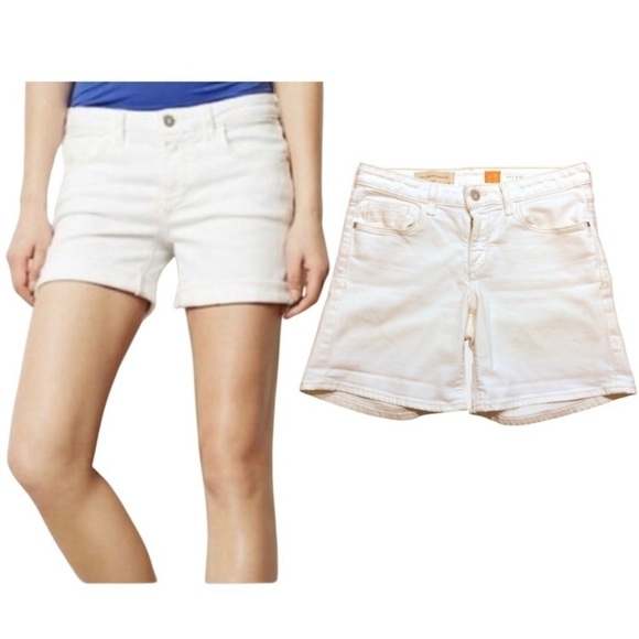 NWOT Pilcro and the Letterpress White Denim Shorts - Picture 1 of 7